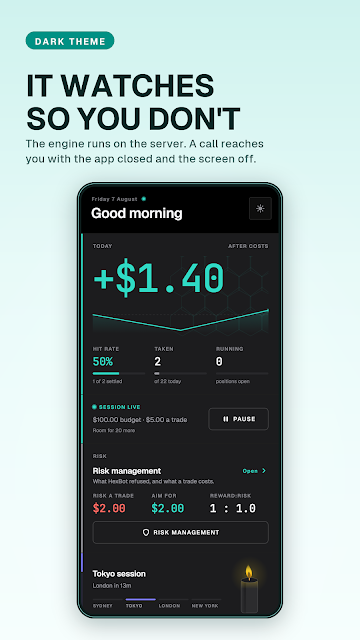 The dashboard in the dark theme
